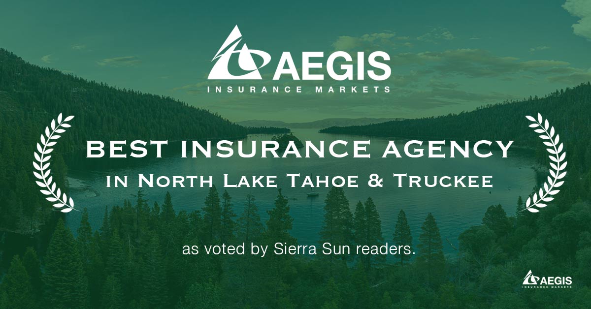 Aegis Insurance Markets Voted Best Insurance Agency in North Lake Tahoe & Truckee